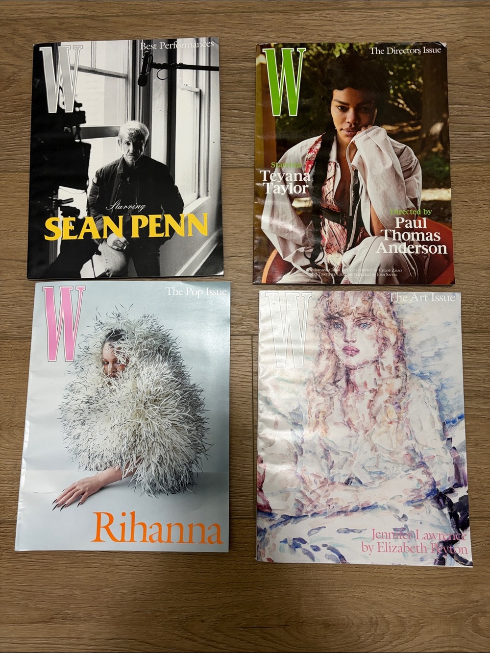 W magazine bundle of 4 - Rihanna, The Art Issue, Best Performances, The Director